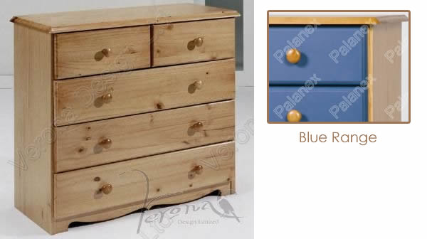 Verona Chest of Drawers 3 + 2 Drawer | Blue